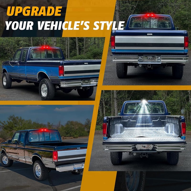 Mynoway LED 3rd Third Brake Light Fits For 1992-1996 Bronco/1994-1996 F150 F250/1994-1997 F350,Center High Mount Stop Lamp,Cab Roof Cargo Light Accessories,Smoked Lens - Image 3